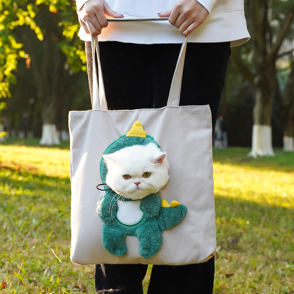 Pet outdoor bag cat bag crossbody hand-held cat bag can be exposed small dog shoulder bag pet backpack