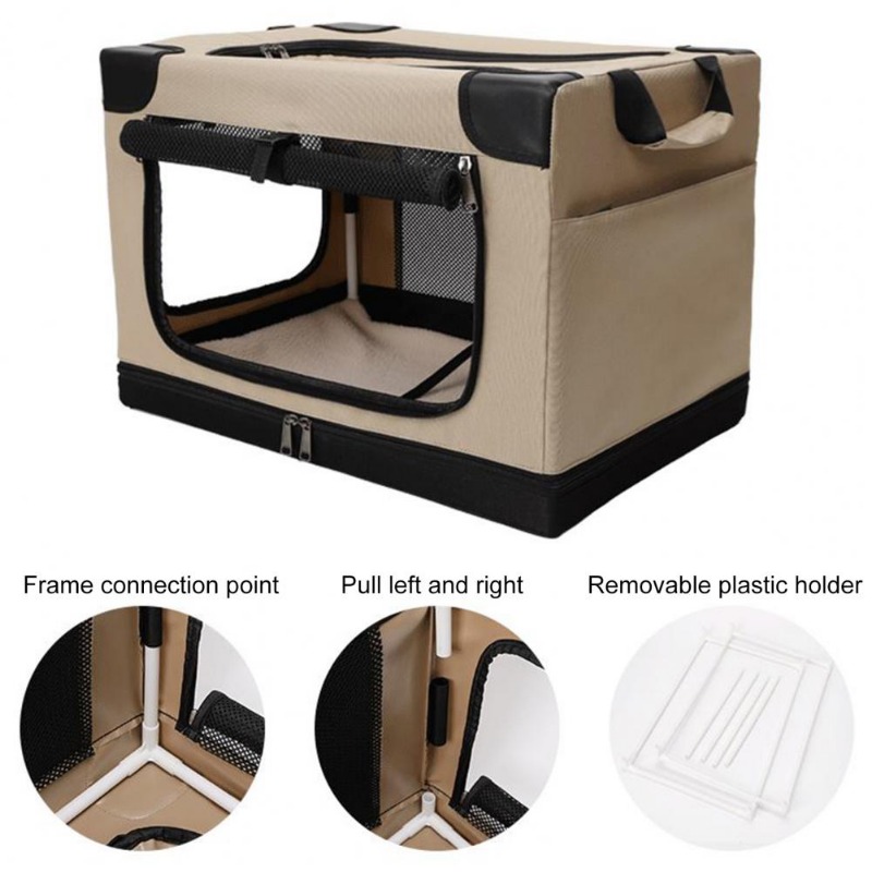 Pet car dog cage dog car seat breathable visible pet car bag top skylight dog carrying box