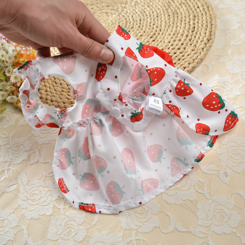 Supplies Small Flower Princess Dress Kitty Teddy New Clothes Cute Dog Skirt Summer Thin Pet Accessories H260129
