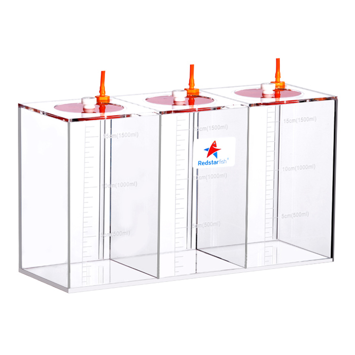 Dosing Liquid Container Storage Bucket Dosing Pump Reservoir Container with Three Separate Storage Rooms