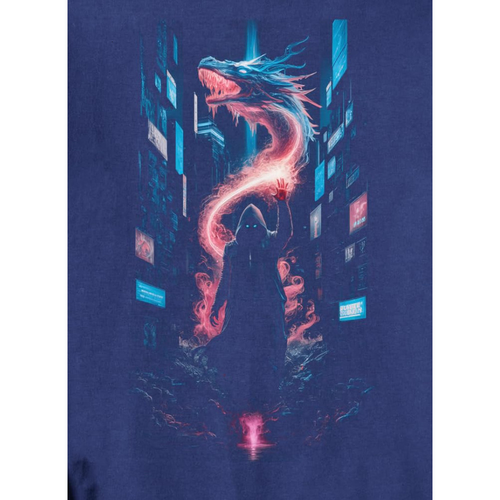 Long Sleeve Shirts for Men sweatshirt Dragon Fantasy Magic Sorcerer Wizard Graphic Cool Design Sweatshirt Tee Streetwear Casual tops clothes