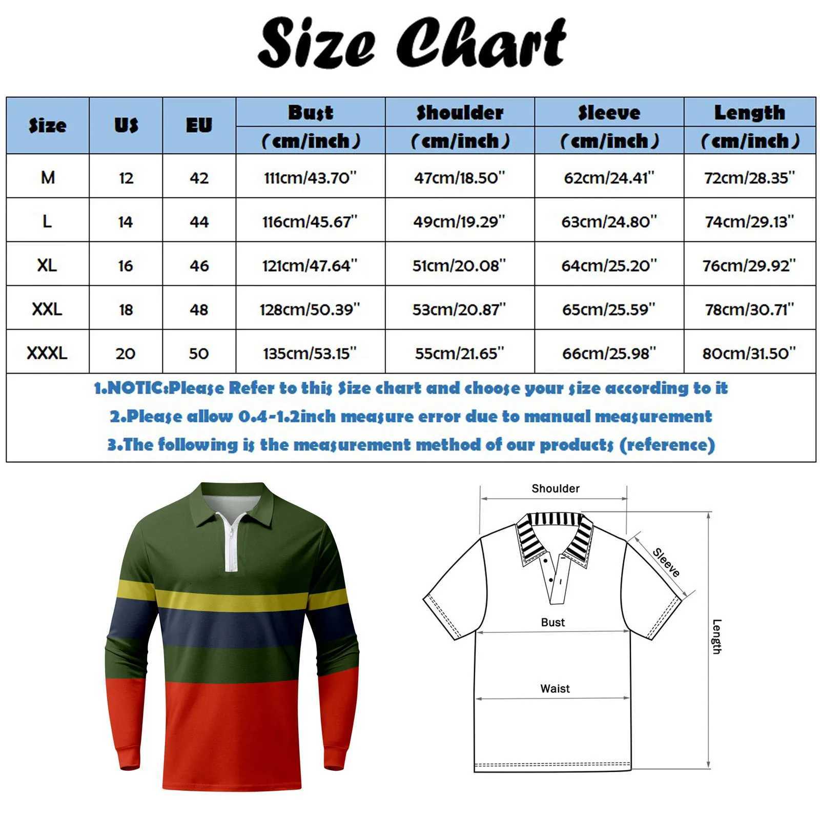 Mens Striped Polo Shirt Long Sleeve Zipper Turn Down Collar Slim Fitness T-Shirts Harajuku Business Office Work Tee Shirts TopsX240912