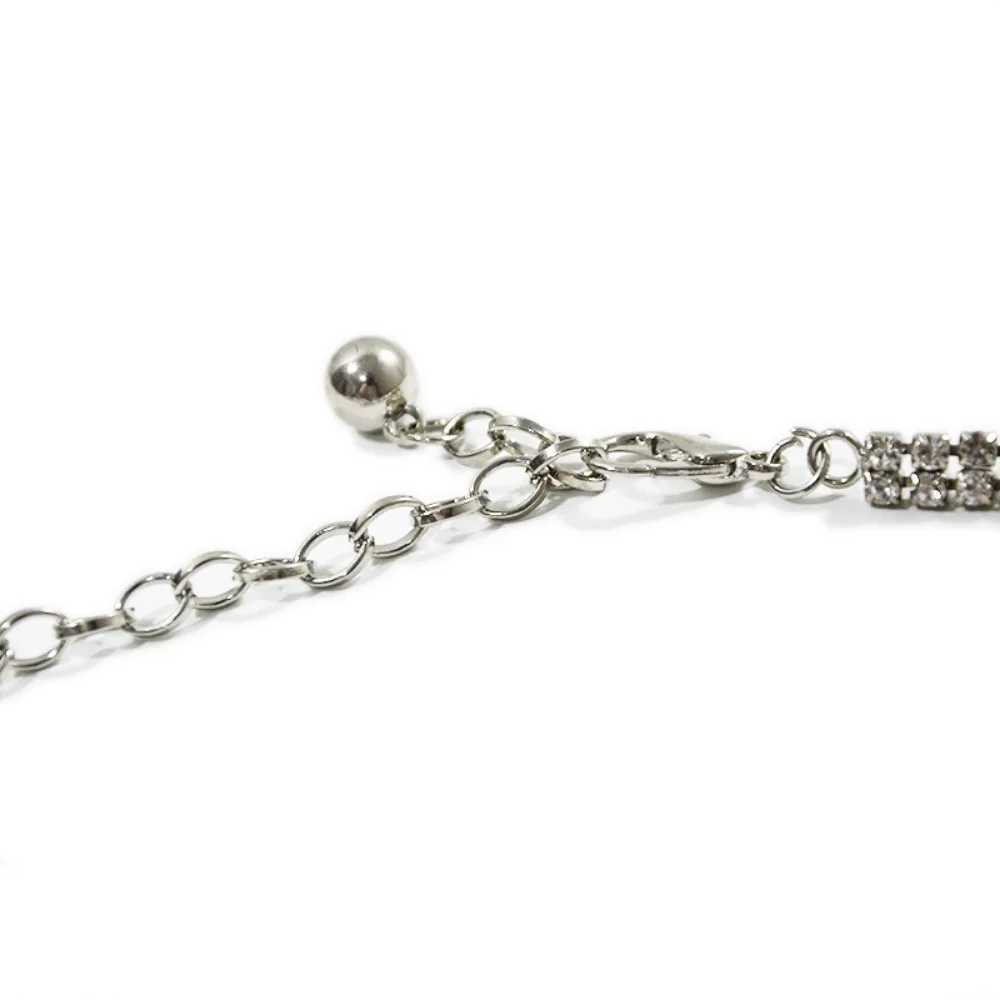 Warm silver long water diamond chain belt wrapped waist chain X250410