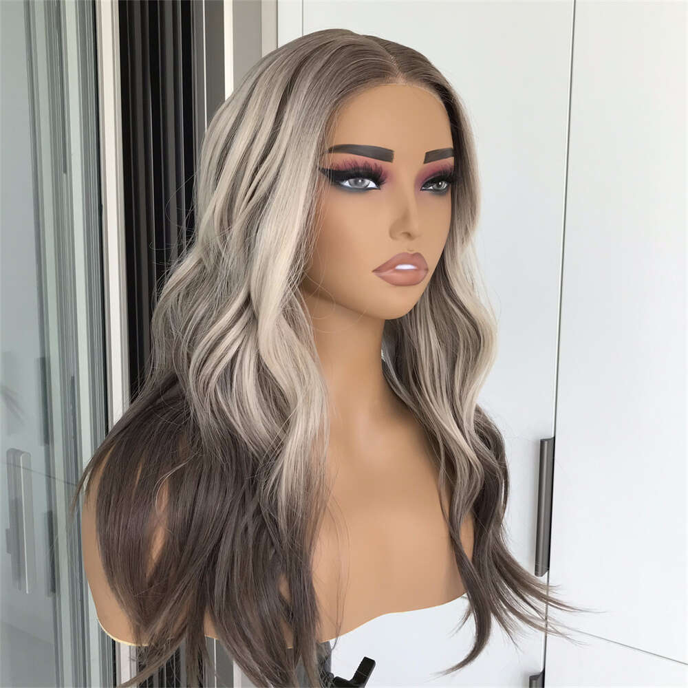 Body Wave Wear And Go Highlight Blonde Colored Synthetic Lace Front Ready Glueless Wig For Women