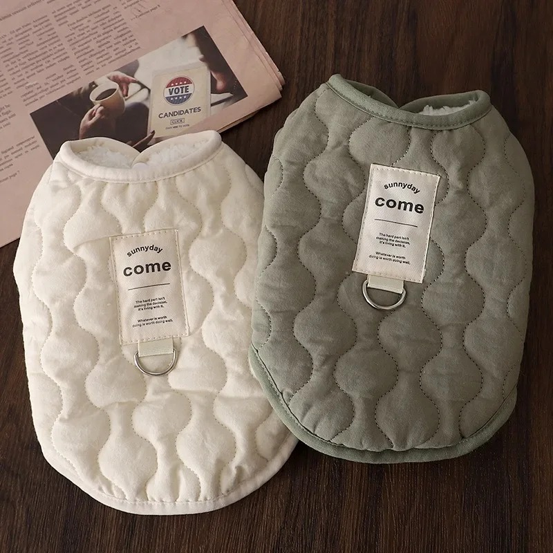 Winter Warm Dog Vest Coat Jacket with D-ring for Small Medium Dogs Puppy Vest Clothes Cotton Pet Jacket Dog Costume 골든리트리버