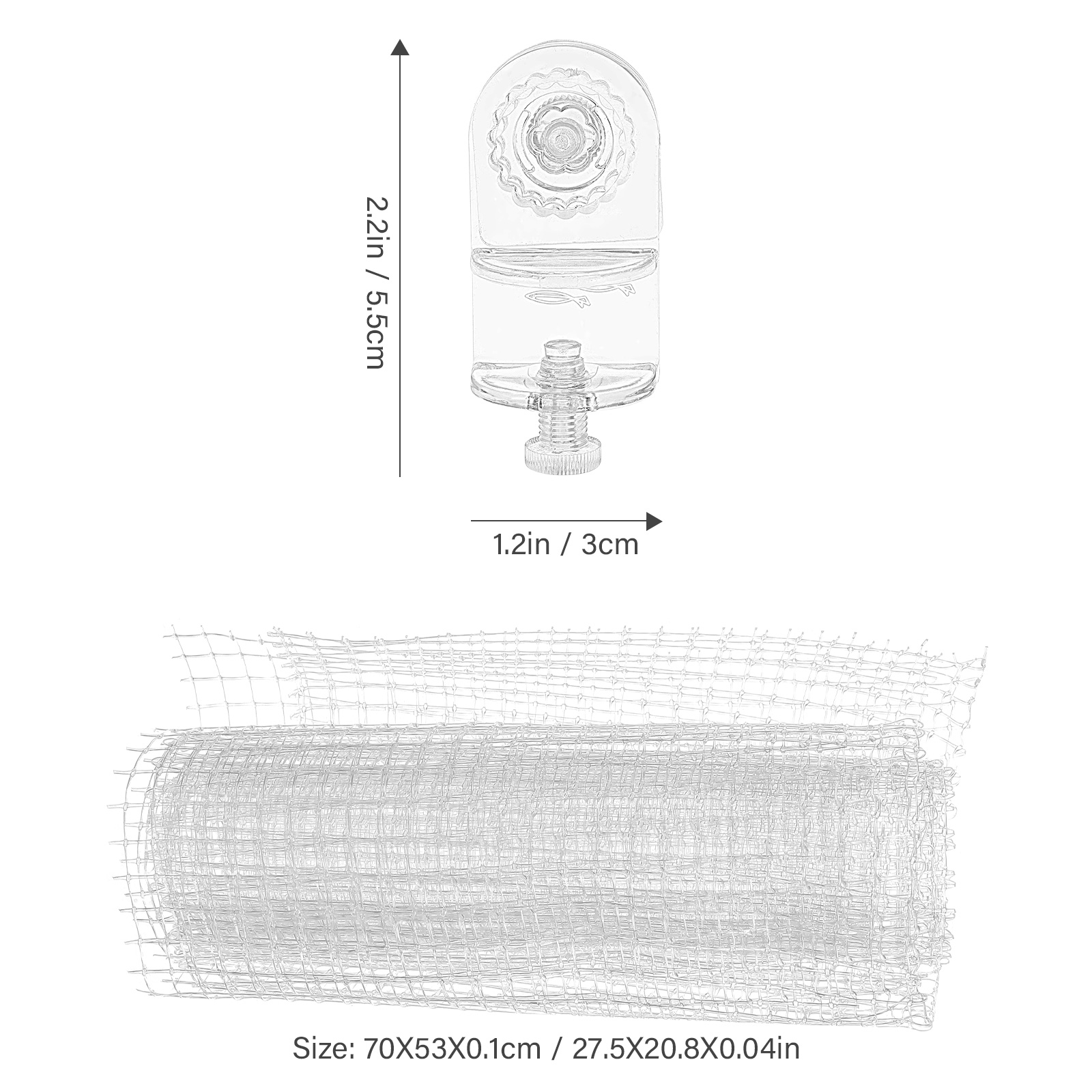 Net Tank Mesh Aquarium Netting Cover Anti Screen Escape Proof Jumping Terrarium Lid Escaping Clear Top Practical Gallon Plastic