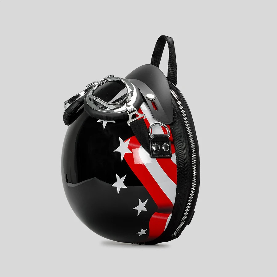 Personalized Helmet Women Backpacks Creative Hiphop Shoulder Crossbody Bags Chic Travel Back Packs for Girls Y2K Sac 240907