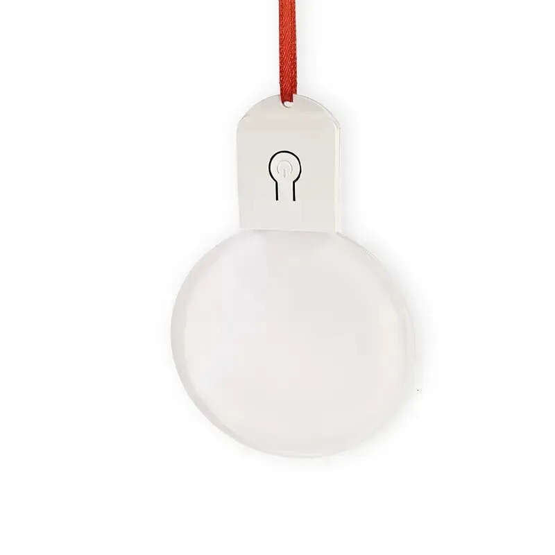 Acrylic Ornament Sublimation Blan Bulb With LED Light Shinny Xmas Tree Decoration 1030