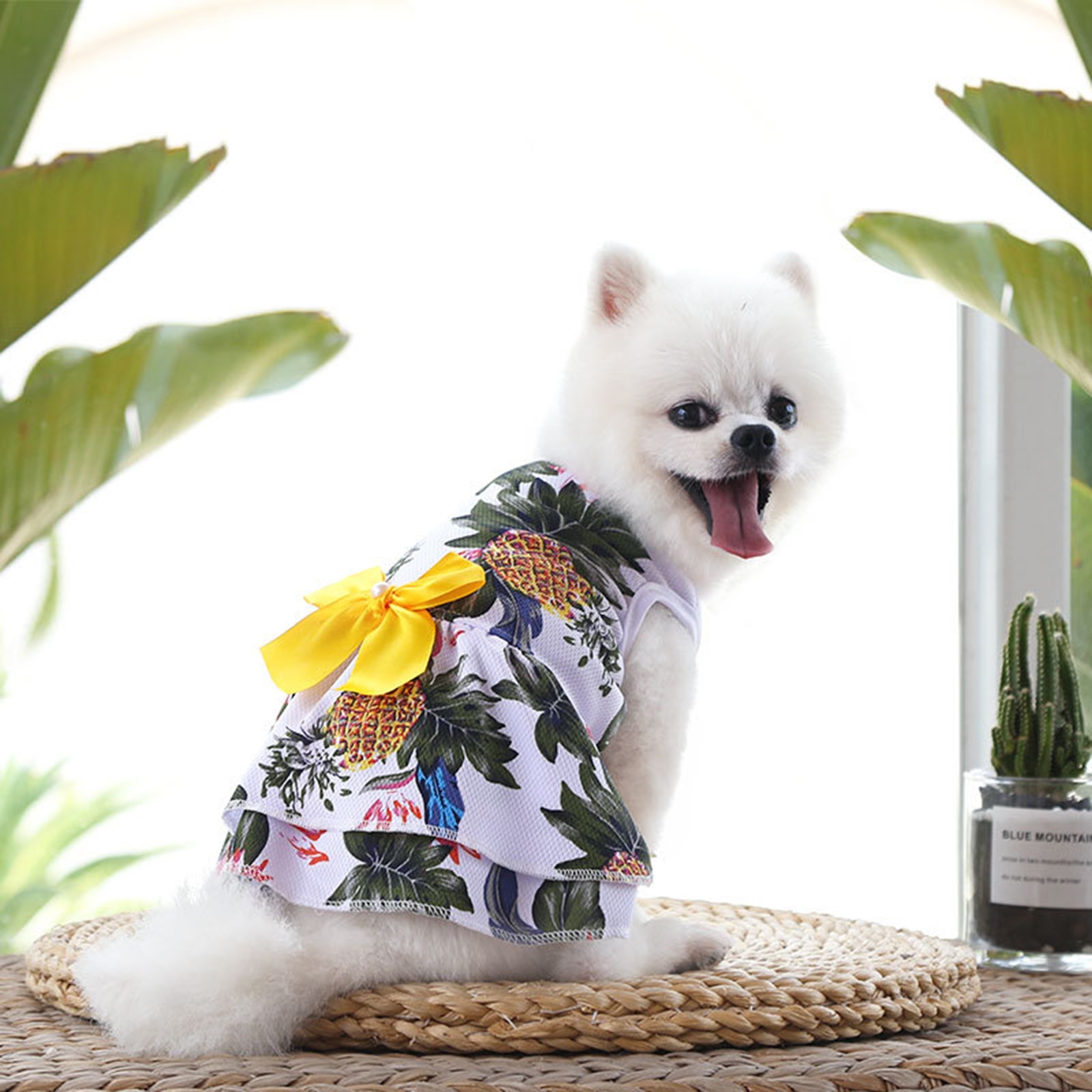 Pet Dog Summer Clothes Skirt Printing Cute Pet Puppy Vest Clothing Shirt Pet Accessories Cat Dresses Accesorios Mascotas