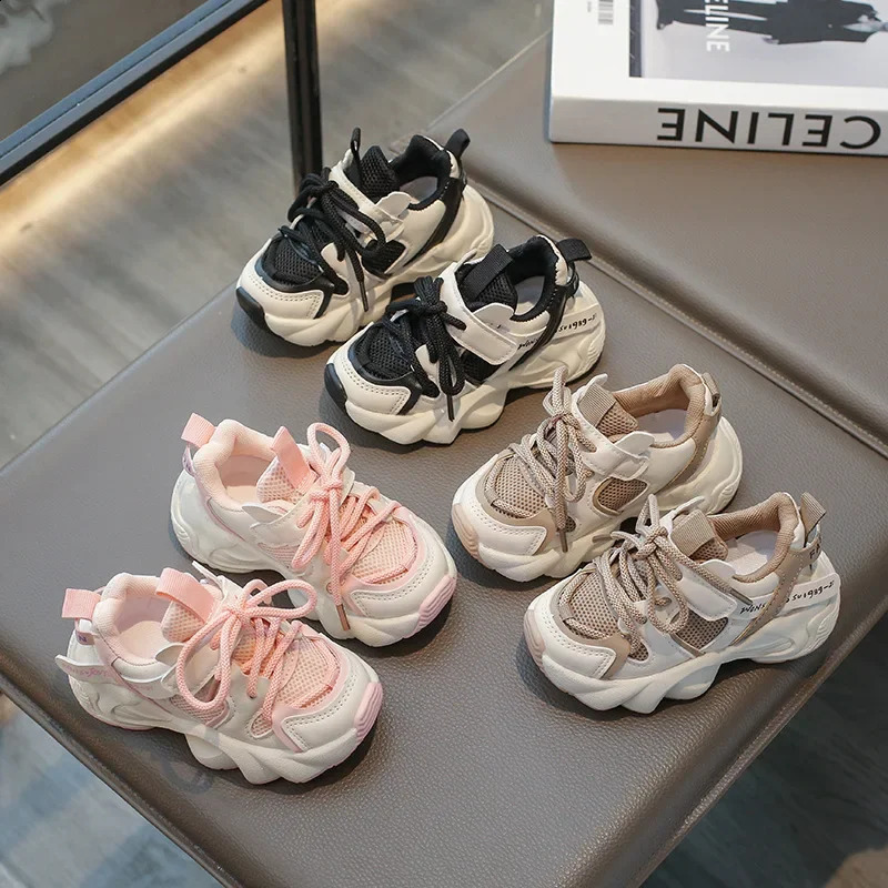 New 2024 summer baby sports shoes suitable for boys and girls mesh breathable casual shoes childrens non slip first step shoes and toddlers 240912