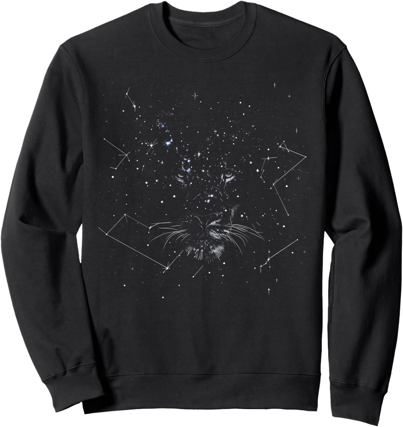 Long Sleeve Shirts for Men sweatshirt Lion Galaxy Astrology Astronomy Star Universe Cool Lion Sweatshirt Tee Streetwear Casual tops clothes