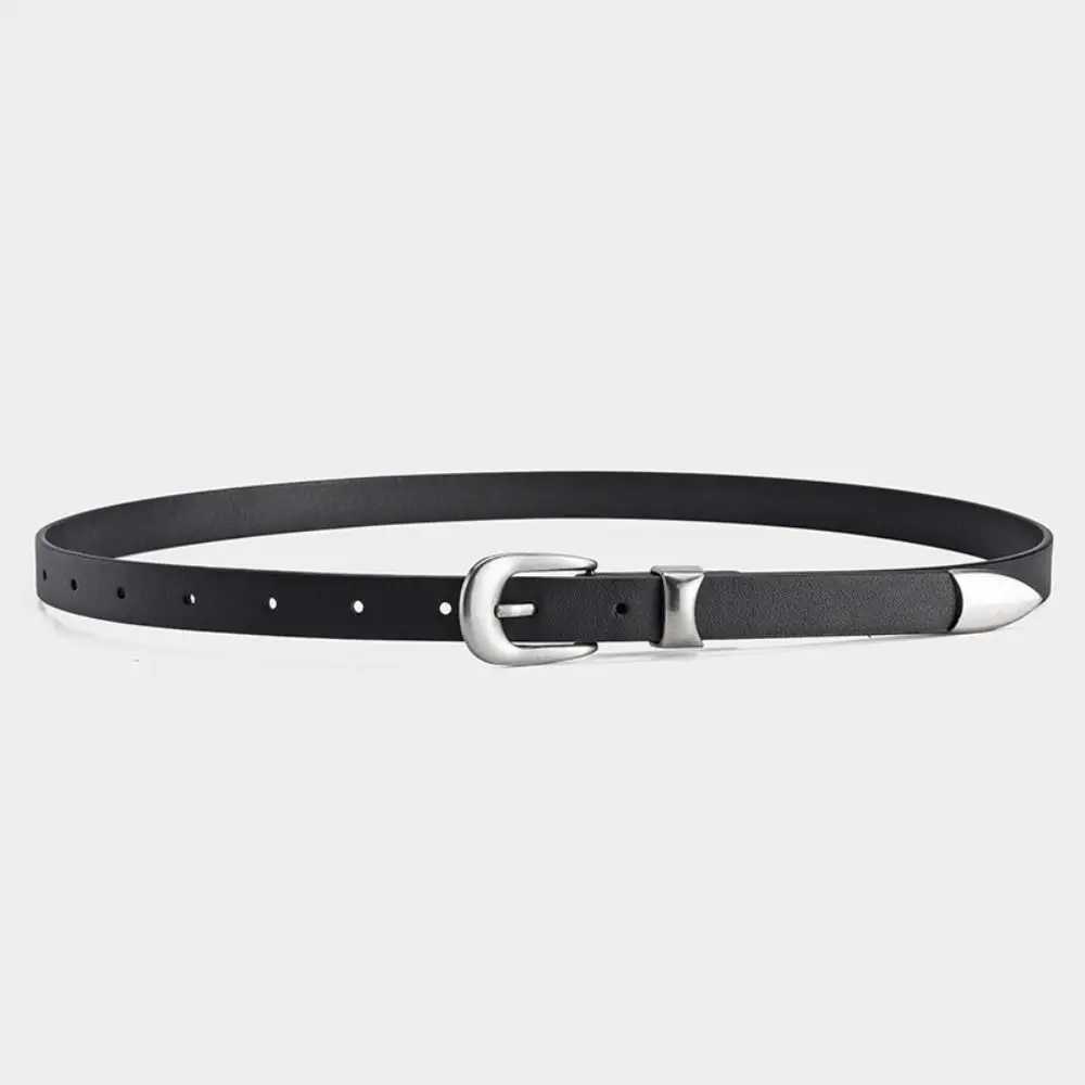 Black luxury design with Y2K jeans simple waistband casual 6 styles Pu leather strap for men and women W240912