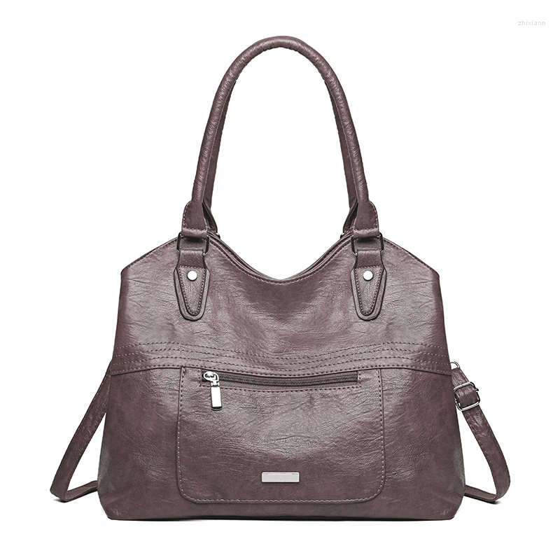 Totes High Quality New Soft Leather Large Capacity Women Fashion Ladies Handbags Shoulder Crossbody Bags For