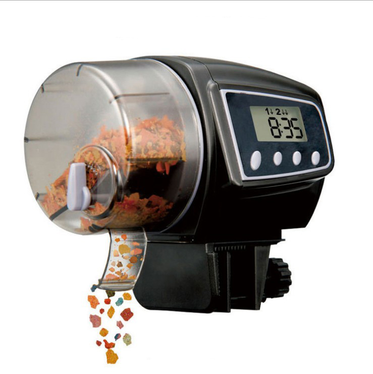 Digital Automatic Auto Tank pond Fish Food Feeder with Aquarium fishes Feeding Timer Auto manual Pet Feeder LCD Feeding Machine