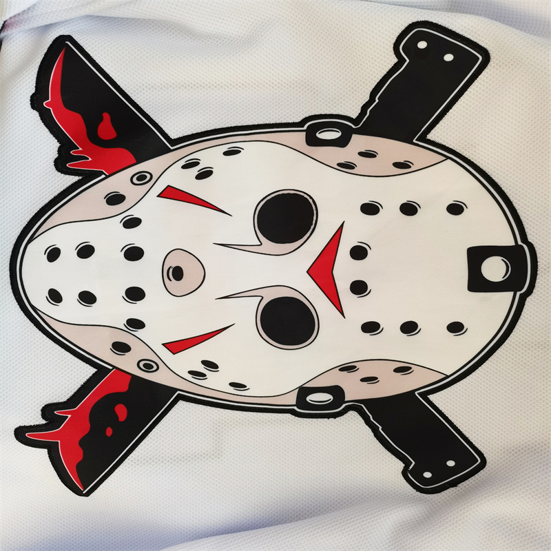 Mens Jason Voorhees Friday 13th Movie Ice Hockey Jerseys Halloween Horror White Stitched Shirt