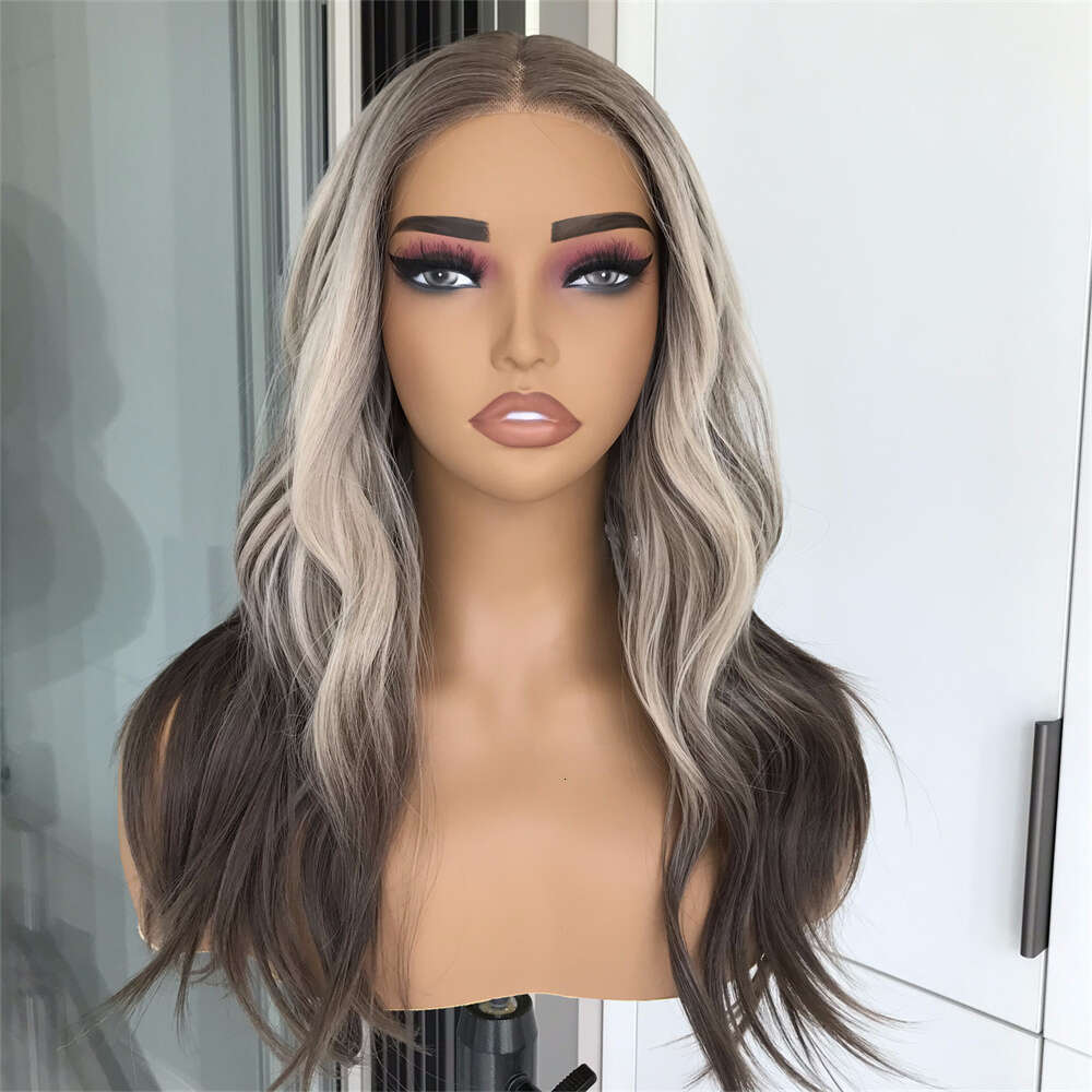 Body Wave Wear And Go Highlight Blonde Colored Synthetic Lace Front Ready Glueless Wig For Women