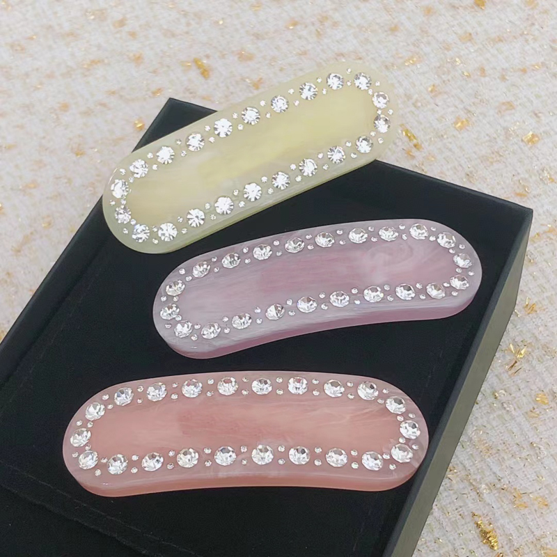 letters designer hairclip hair clip barrettes luxury shining diamond acrylic classic hair pins hairclips for girls women party jewelry gift
