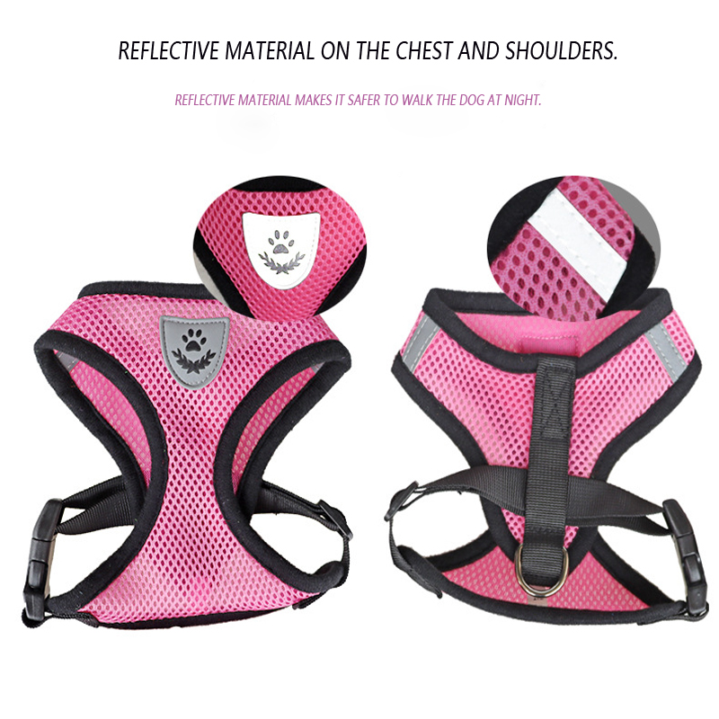 Dog Harness Cat Harness Dogs Leashs Training Soft Mesh Chest Strap Supplies Adjustable Outdoor Walking Cat Lead For Dog And Cats