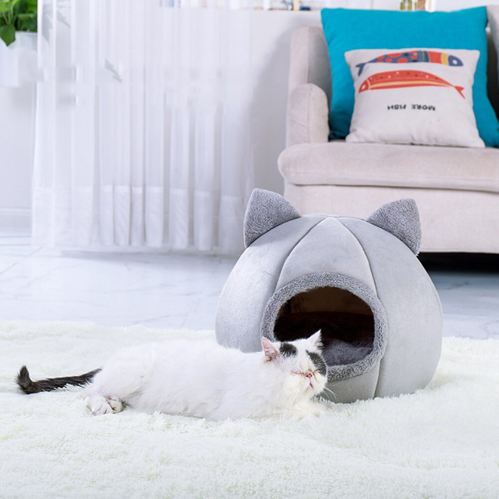 Deep Sleep Comfort In Winter Cat Bed Iittle Mat Basket Small Dog House Products Pets Tent Cozy Cave Nest Indoor Cama Gato