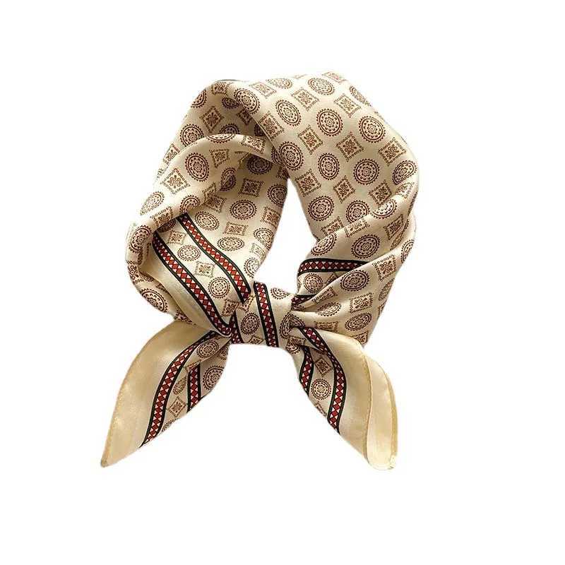 Bandanas Durag 100% silk satin womens scarf printed Foulard womens square head scarf Bandana Shawl womens 2022 brand J2409099IGX