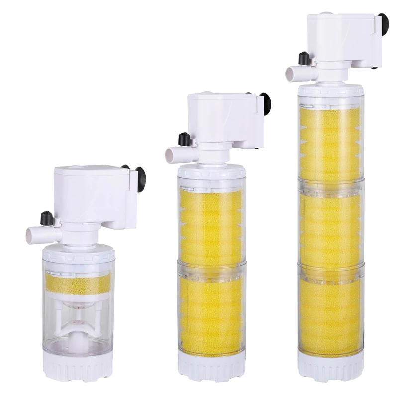 220V 3 in 1 Aquarium Multifunction Filter Pump Oxygen Fish Tank 4 Layers Filter Aquarium Internal Filter Material Air Pump