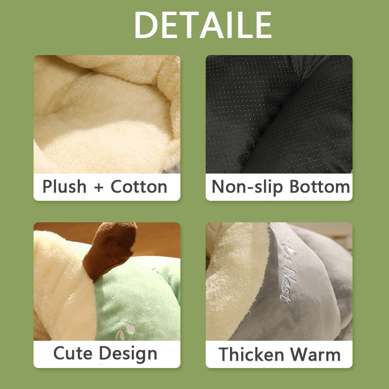Winter Soft Cozy Cave Warm House Nest Puppy Bed for Small Dogs Cats Cat Sleep Bag Pet Supplies