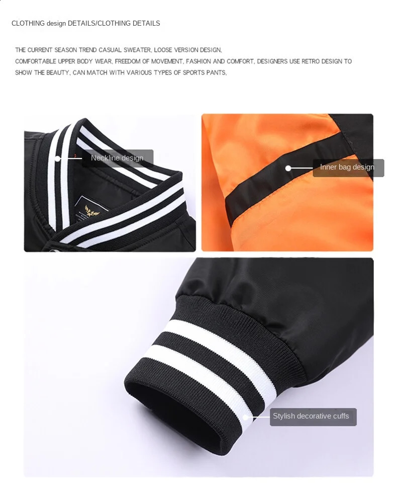 Download Green Baseball Shirt Mens Spring/Summer Outdoor Leisure Pilot Bomber Jacket Couple Sports School Team Jacket 240909