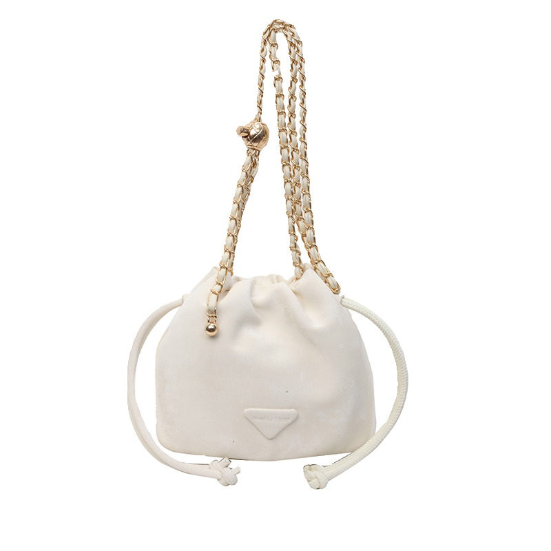 New designer backpack 2024 New Fashionable Texture Korean Edition Solid Color Simple Fashion Versatile Single Shoulder Crossbody Bucket Bag