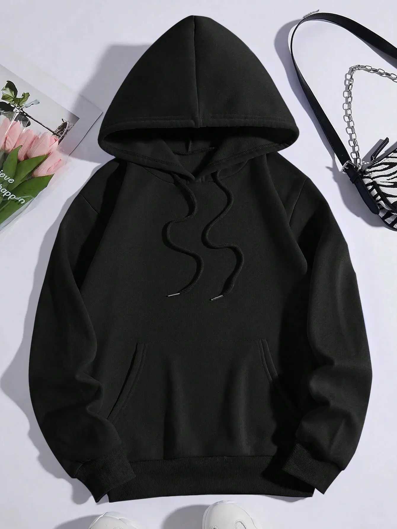 Butterflies and Flowers Simple Style Women Hoodies Fashion Crewneck Sweatshirt Casual Oversize Hoodie Autumn Face Sportswear XJ250717