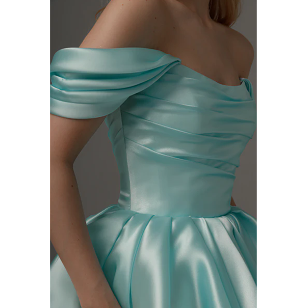 Aquamarine Cocktail Homecoming Dresses with Detachable Straps Strapless Graduation Dress Birthday Party Prom Formal Evening Gowns