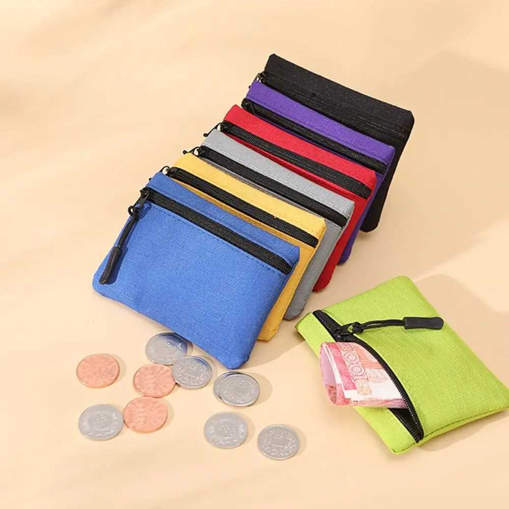 Fi Zipper Type Coin Purse Women Solid Color Waterproof Small Item Card Storage Bag Travel PortableXJ241111