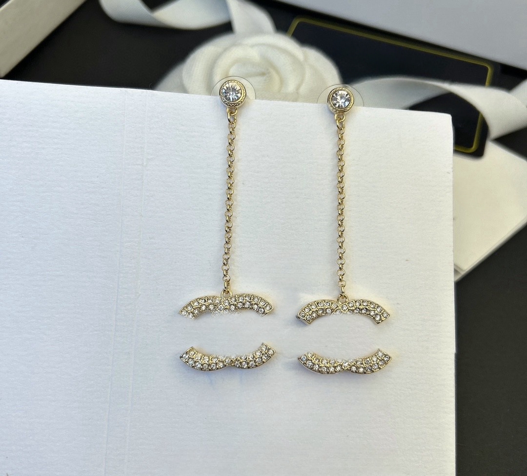 874113 Style Luxury Designer Double Letter Pendant Plated Crysat Necklace Women Wedding Party Jewerlry Accessories Double Heart Necklace