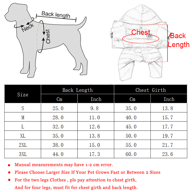 Warm Dog Jacket Coat for Small Medium Dogs Winter Waterproof Hooded Clothes French Bulldog Puppy Overalls Chihuahua Pet Costume