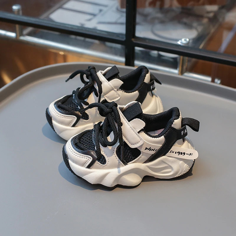 Childrens mesh breathable short chubby TPR running for boys and girls childrens casual sports shoes white tennis 3 4 5 6 years old H260130
