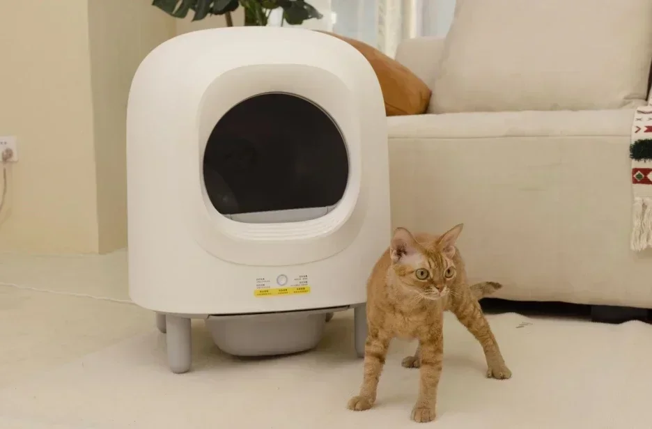 56L Automatic Smart Cat Litter Box Self Cleaning Sandbox Wifi Support Remote Control Pet Closed Tray Toilet Detachable Bedpans