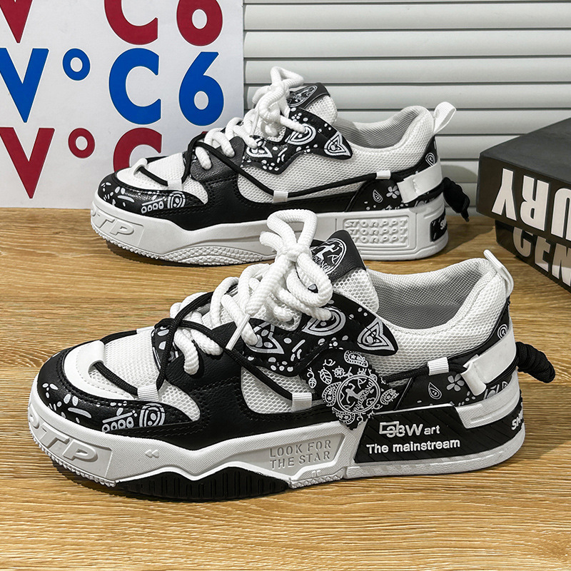2024 new free shipping Casual Shoes sports and leisure board shoes with mesh surface trendy and versatile comfortable shoes comfortable mens thick sol