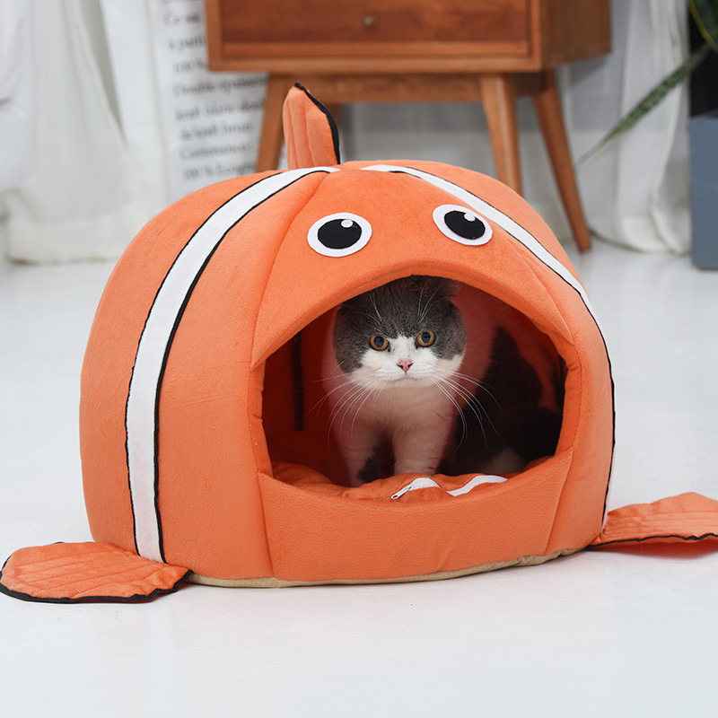 Cats Sleeping Bed Pet Products Cave Hammock For Basket Nest Small Dogs Accessories Townhouses Lovely Fish Kitten Winter Tent
