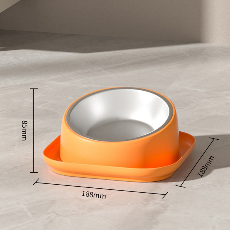 Antislip Dog Cat Bowl With PP Stand Stainless Steel Bowl Durable Non-spill Water Food Feeder Pet Feeding Drinking Bowls Dogs Cat