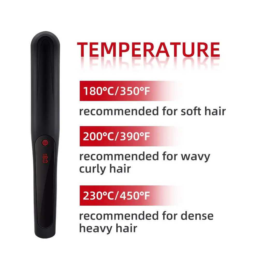 Professional Advanced Negative Ionic Hair Straightener Brush 2-in-1 Anti-Scald Feature Hot Comb For Styling Straightening Hair W250610