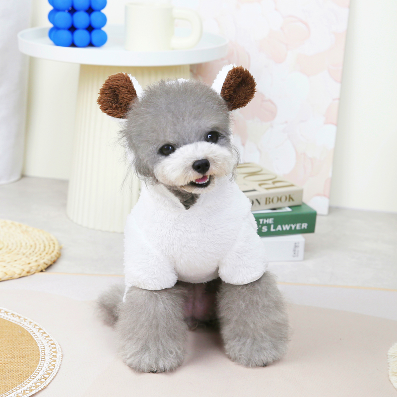 Dog Jumpsuit Bear Molding Winter Warm Dog Clothes Fleece Pet Pajamas Small Dogs Chihuahua Costume Yorkie Puppy Hoodies Pug Coat