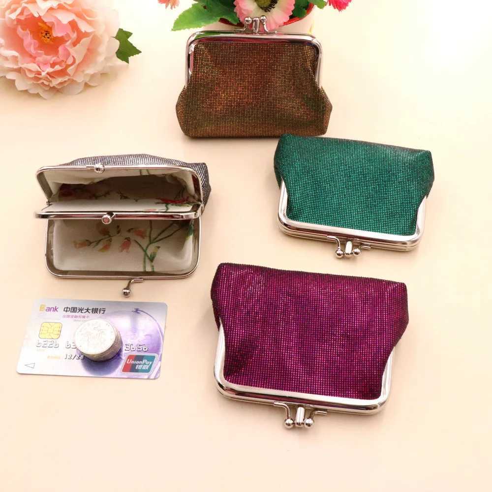 Double Layer Bright Grid Short Wallet Creative Card Holder Mini Coin Purse For Women Wallet Hasp Cluh Bag WomenS PursesXJ241111