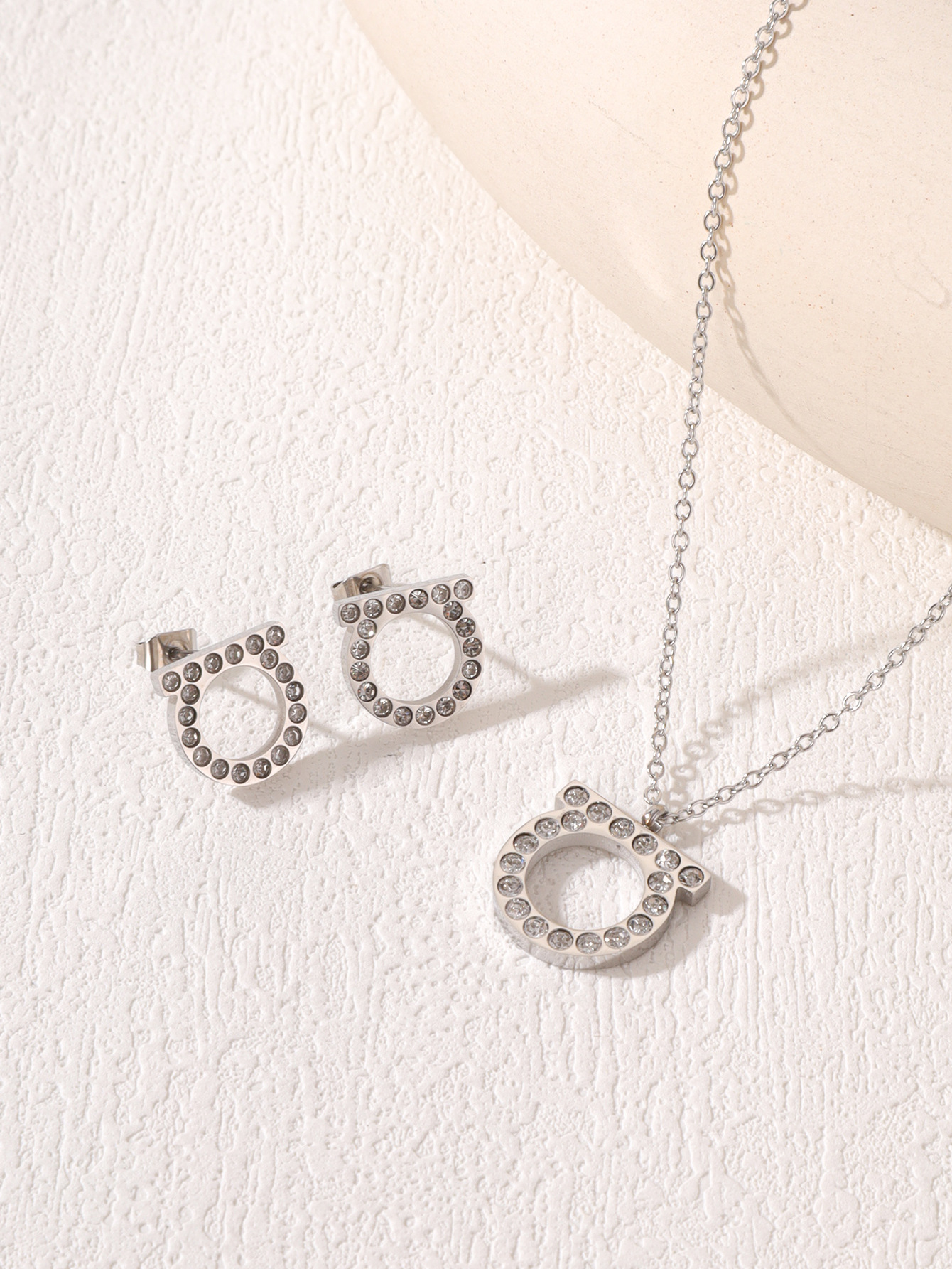 stainless steel ic letters designer earrings necklace gold sier retro vintage bling dia crystal ear rings earring earings jewelry set for women Free s