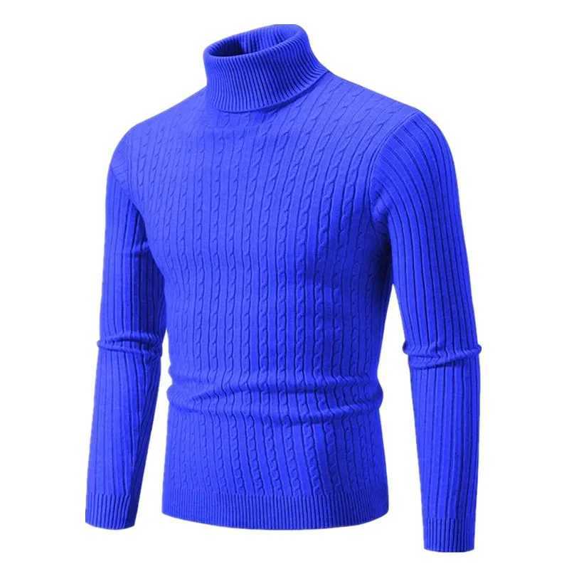 Sweater Autumn Winter Turtleneck Pullovers Warm Solid Color Slim Mens Pullover Men Knitted Sweaters Bottoming ShirtX2409
