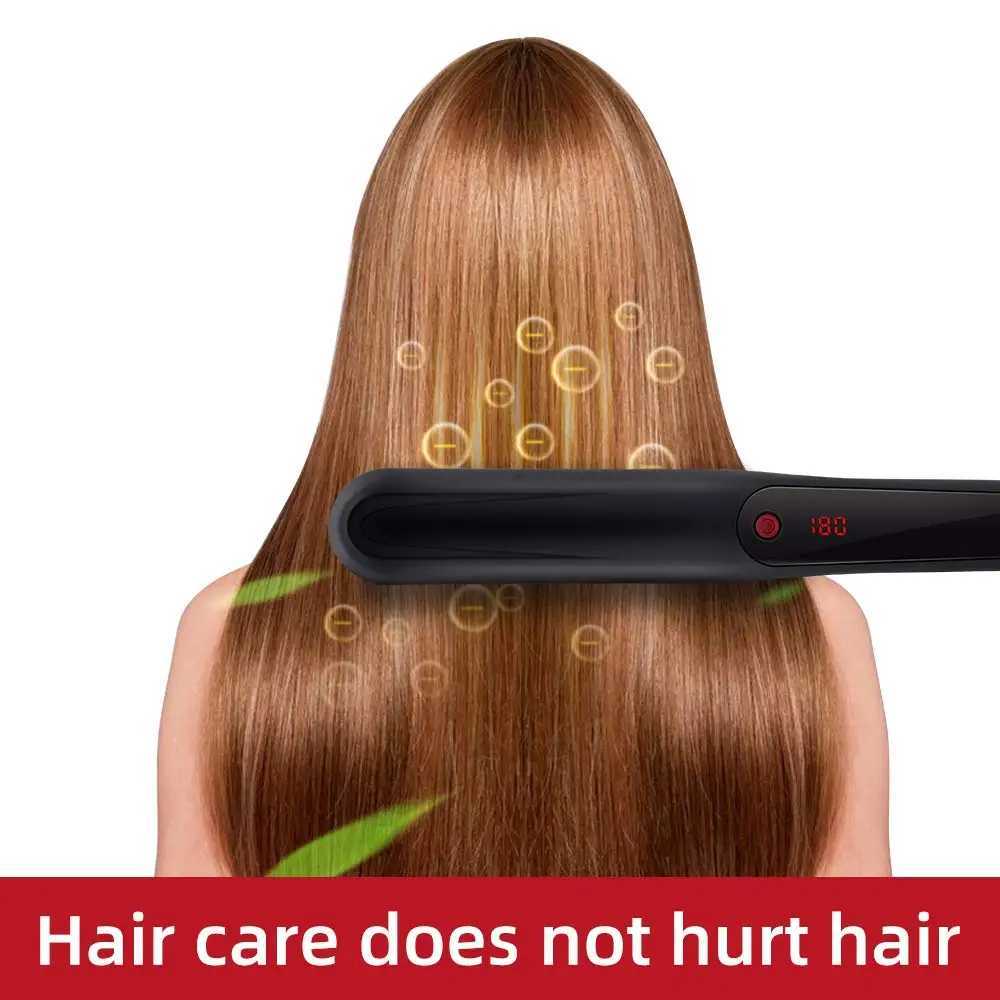 Professional Advanced Negative Ionic Hair Straightener Brush 2-in-1 Anti-Scald Feature Hot Comb For Styling Straightening Hair W250610