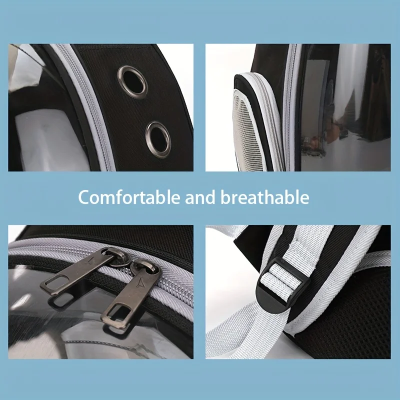 Portable Transparent Space Capsule Pet Bag for Going Out, Breathable Cat Backpack, Cat Bag