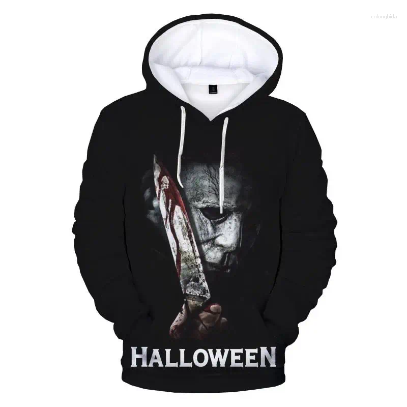 Men's Hoodies The Latest Halloween Horror Movie Michael Myers 3D Print Upscale Comfortable Hoodie Male And Female Streetwear Thug Hody