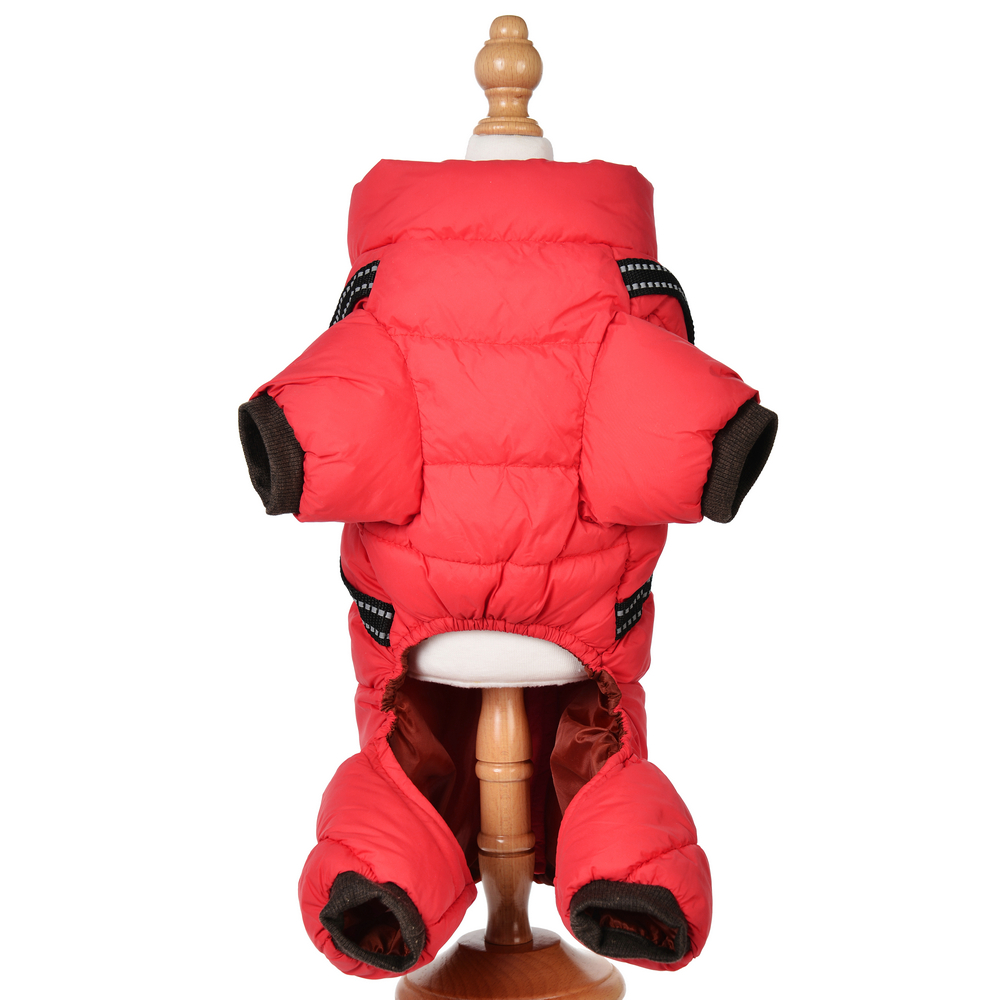 Dog Clothes Harness Winter Jacket Adjustable For Small Medium Dogs Cats Windproof Vest Waterproof Clothing Puppy Pet Jumpsuit