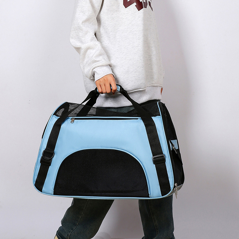 Cat Bags Soft-Sided Portable Dog Carrier Mesh Breathable Carrier Bags for Cats Dogs Comfort Foldable Handbag Pet Transport Bag