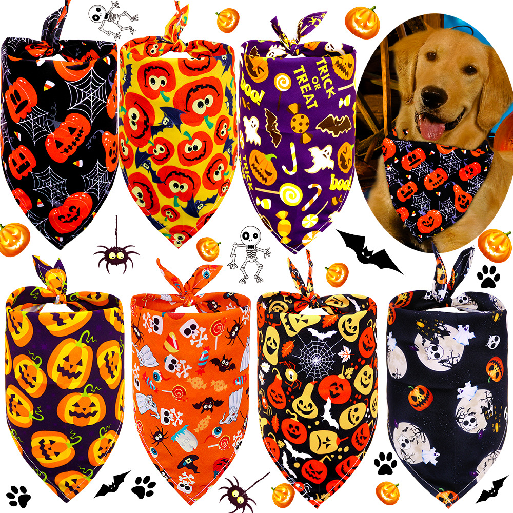 Pet bandana, Halloween pet accessory, suitable for both dogs and cats, perfect for the festival.