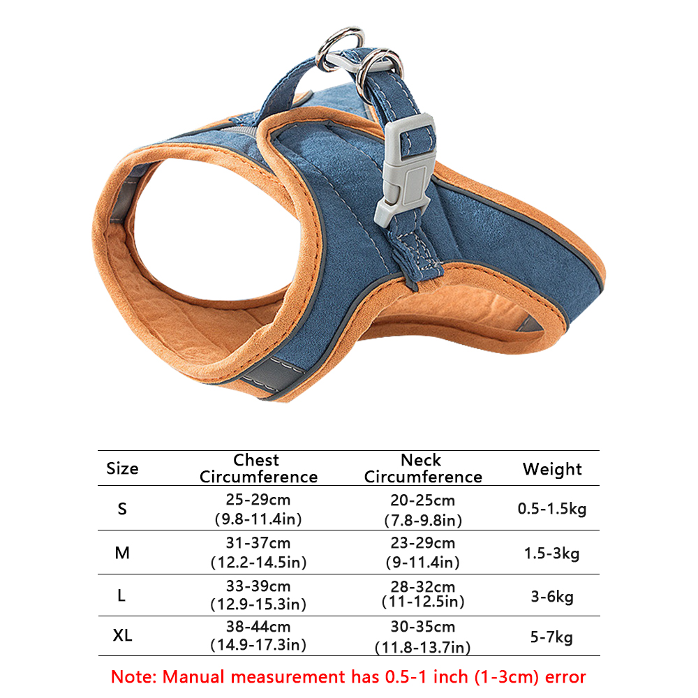 Cat Harness, Cat Leash and Harness Set with Reflective Strips, Escape Proof Easy Walk Harness, Dog Vest for Puppy Kitten Rabbit